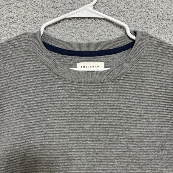 Gray Ribbed Crew Neck Pullover Sweater Size XXXL Workwear Neutral - Picture 3 of 13